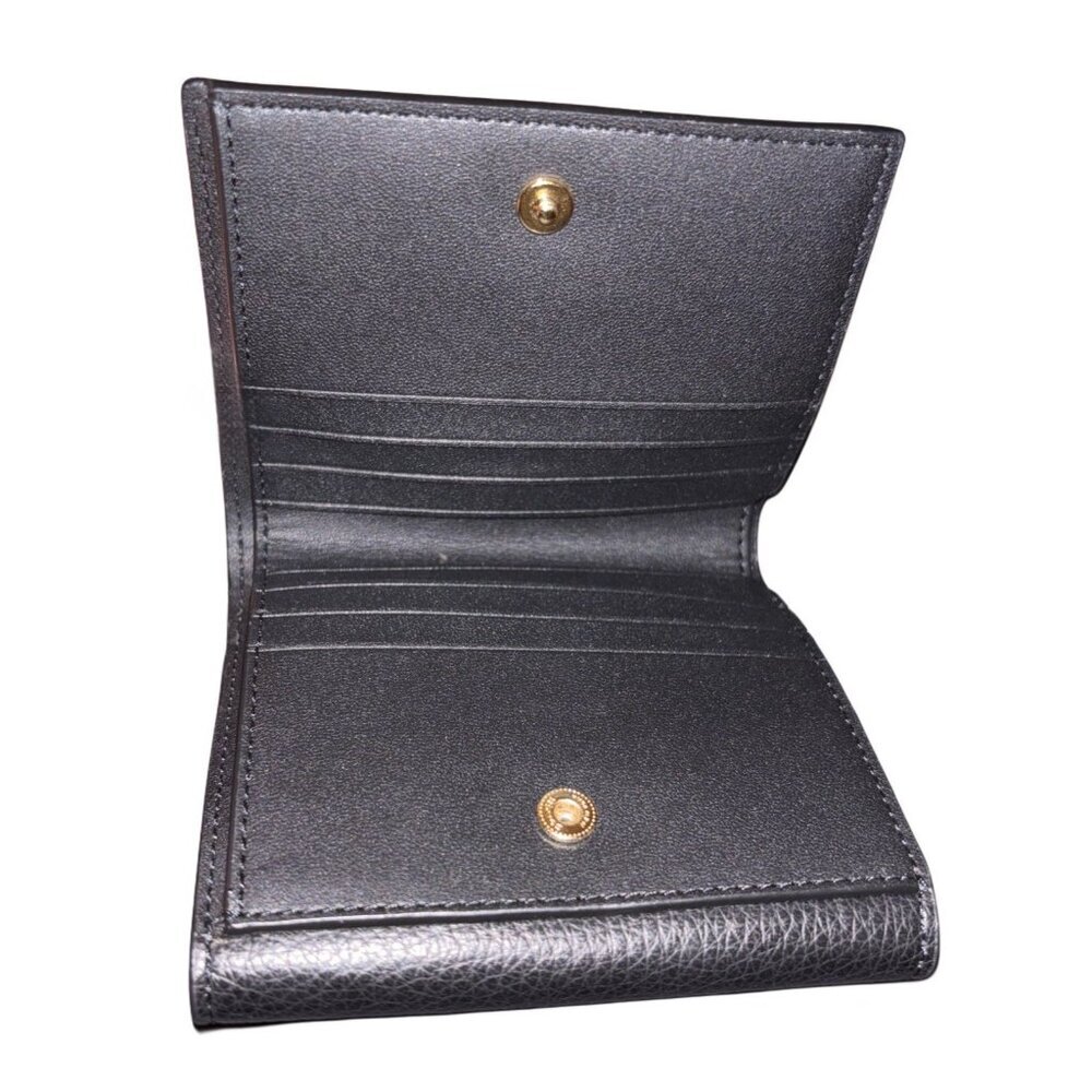 Coach Khaki Black‎ Wallet in Signature Canvas C7805 Bifold Classic Compact - Picture 4 of 7